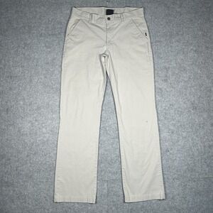 Helly Hansen Khaki Pants Women's Size Medium Beige Cream Straight Leg Wide